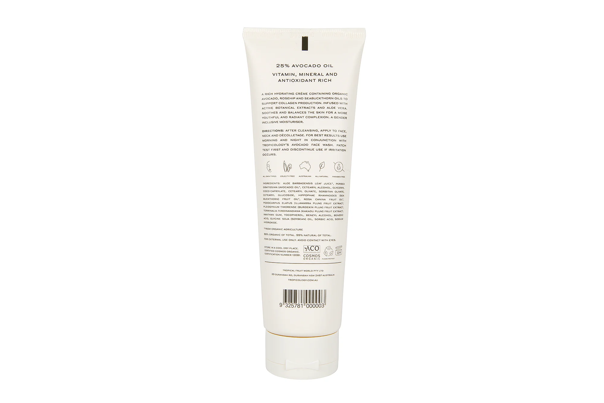 Tropicology Organic Avocado Face Moisturiser - Image 3